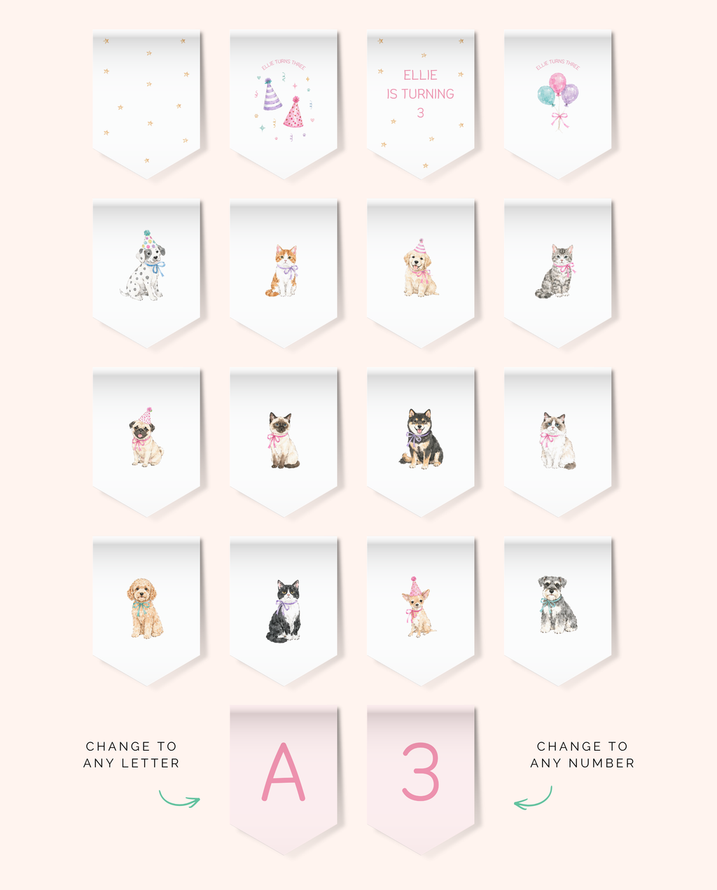 Adopt A Pet | Kids Birthday Party | Bunting