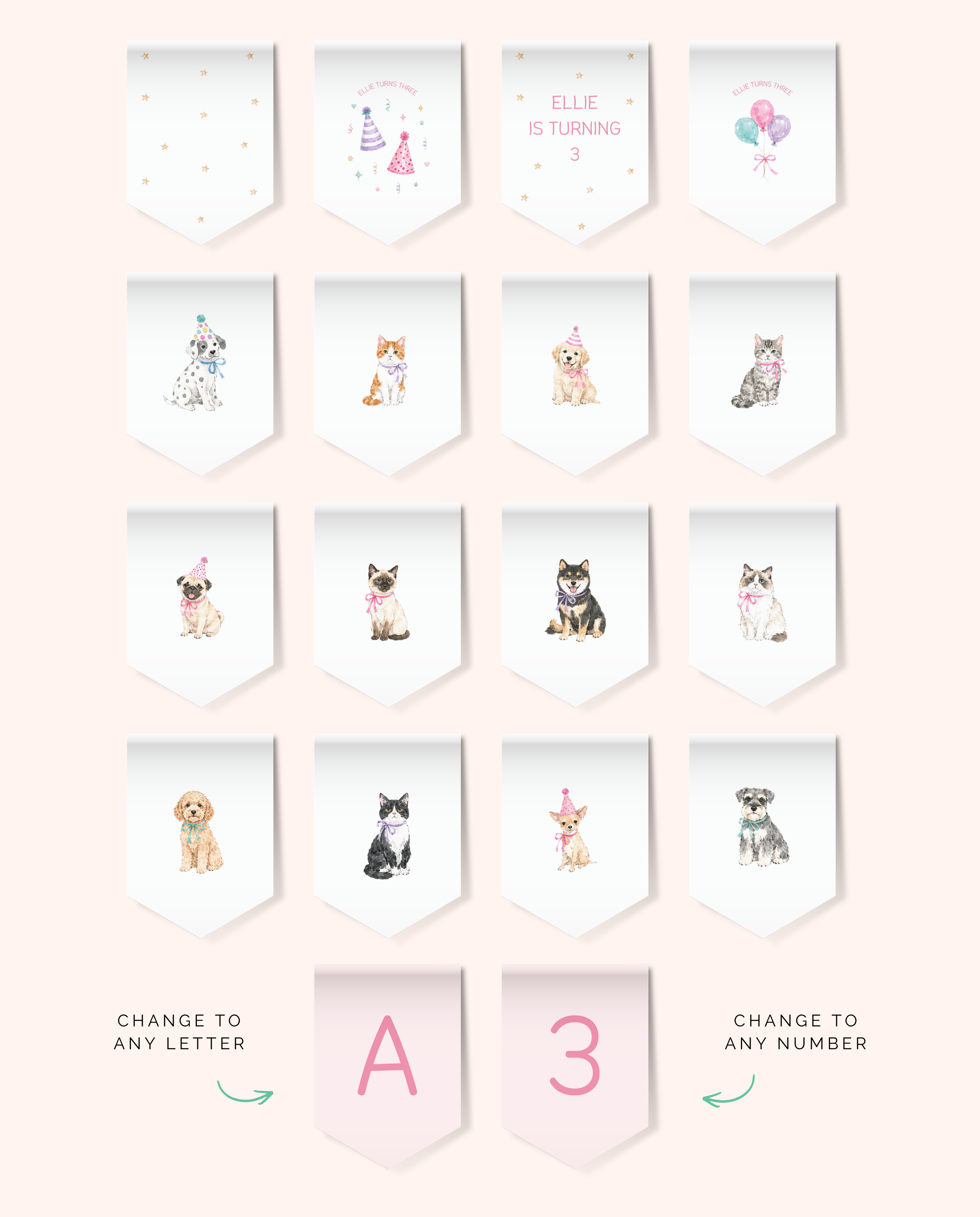 Adopt A Pet | Kids Birthday Party | Bunting