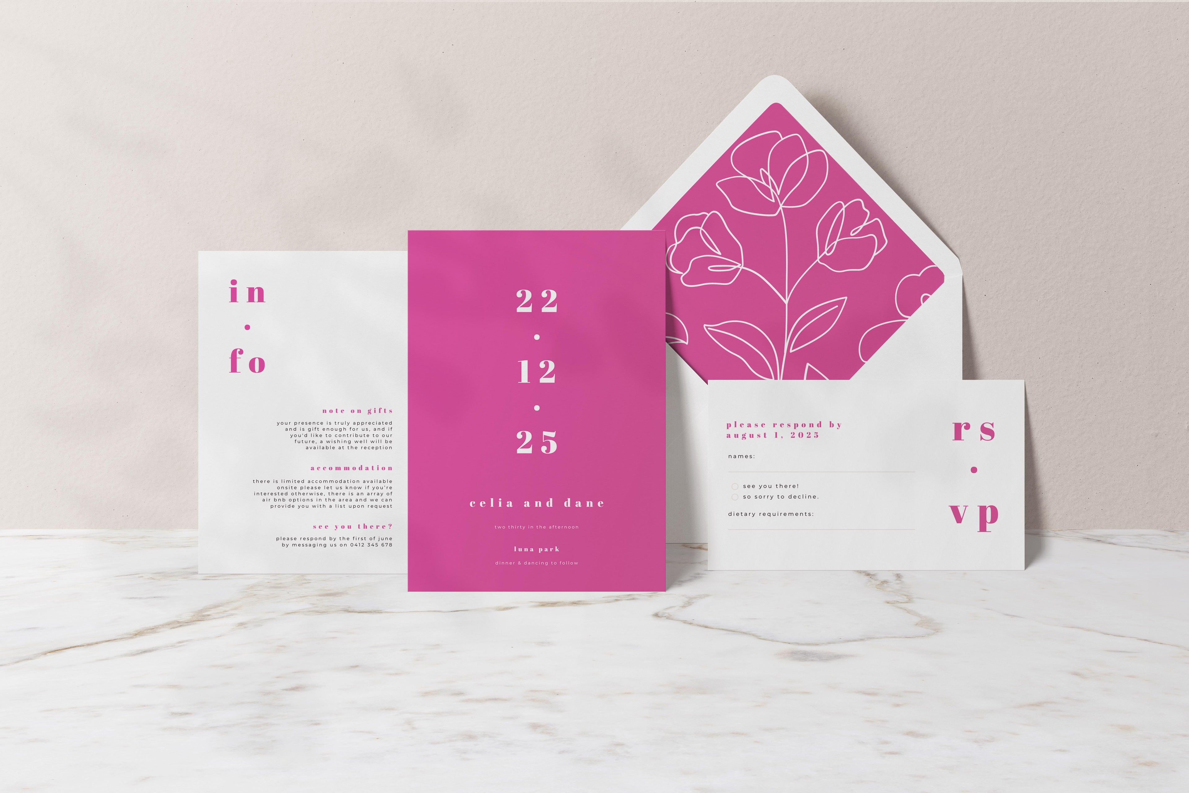 Brights Collection | DIY Printable Wedding Stationery Bundle Templates