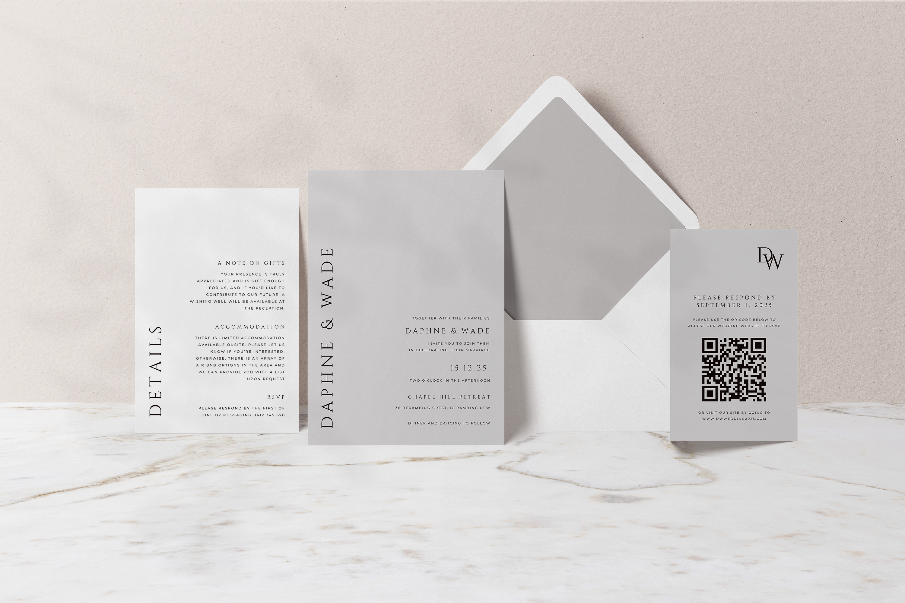 Dove Collection | DIY Printable Wedding Stationery Bundle Templates