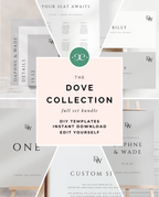 Dove Collection | DIY Printable Wedding Stationery Bundle Templates