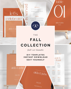 Fall Collection | DIY Printable Wedding Stationery Bundle Templates