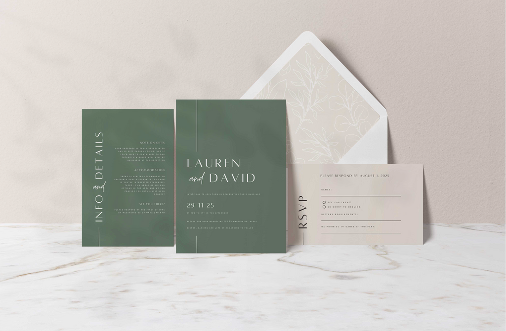 Sage Collection | DIY Printable Wedding Stationery Bundle Templates
